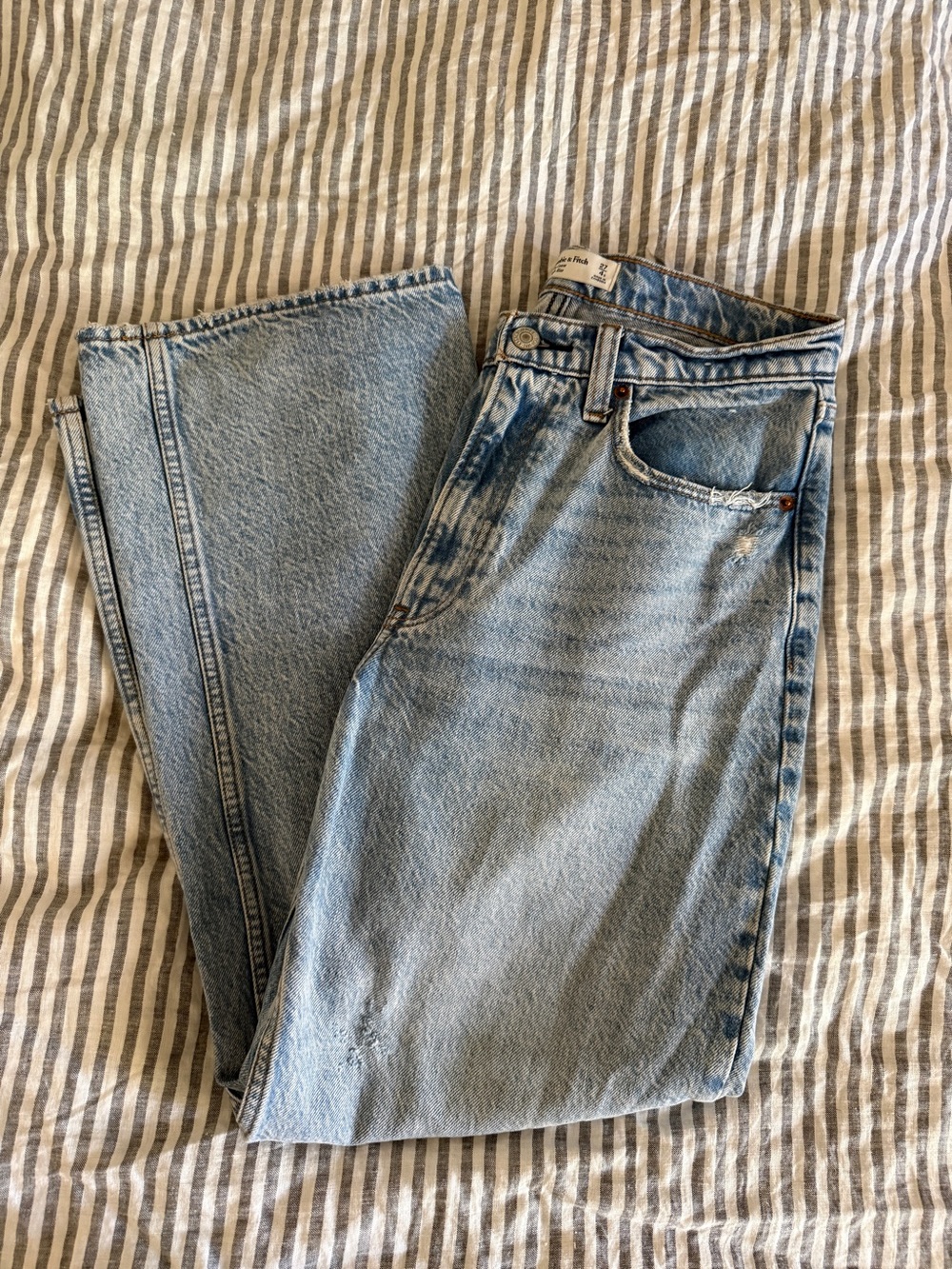Abercrombie & Fitch Light Blue Washed Denim Jeans